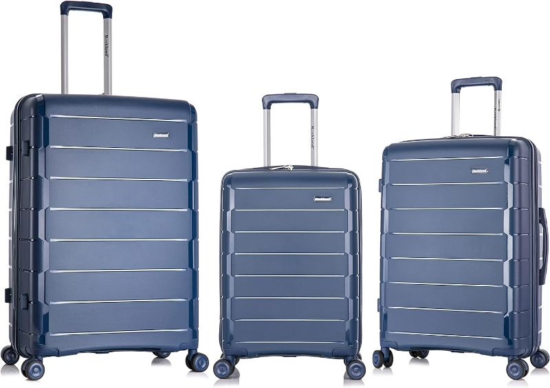 Photo 1 of Rockland Vienna Hardside Luggage with Spinner Wheels, Navy, 3-Piece Set (20/24/28)
