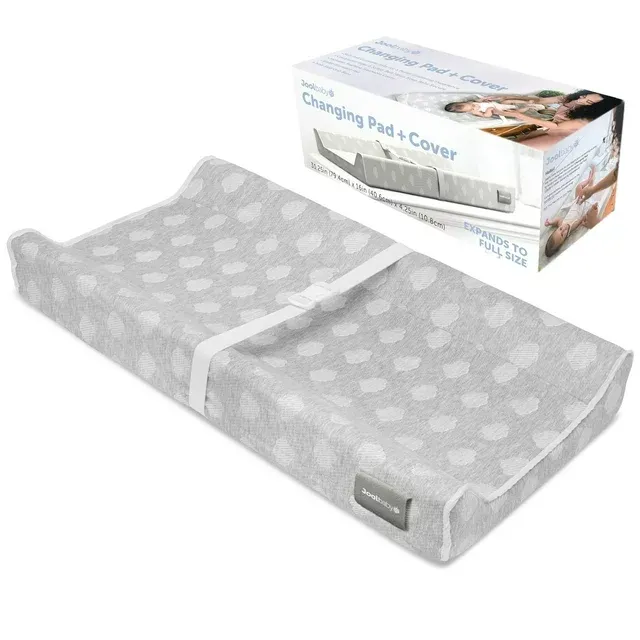 Photo 1 of Jool Baby Contoured Waterproof Diaper Changing Pad, Gray
