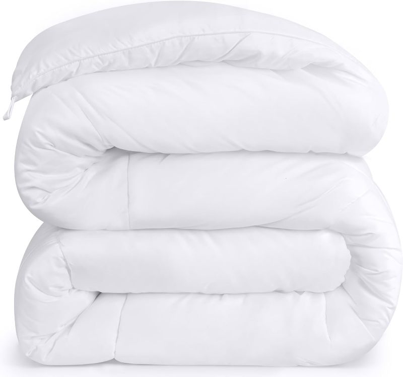 Photo 1 of  Bedding Comforter – All Season Comforter King Size – White Comforter King - Plush Siliconized Fiberfill - Box Stitched (90x90)