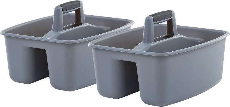 Photo 1 of Mighty Tuff Rough and Rugged All-Purpose Cleaning Caddy, Grey/Black 2 Count (CD0170)
