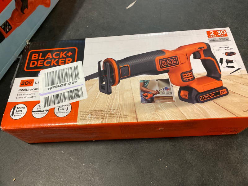 Photo 4 of BLACK+DECKER 20V MAX* POWERCONNECT 7/8 in. Cordless Reciprocating Saw (BDCR20B)
