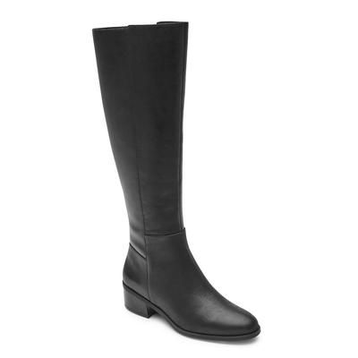 Photo 1 of Women's Evalyn Tall Boots- Ext Calf by Rockport, Black Leather 5 M Medium

