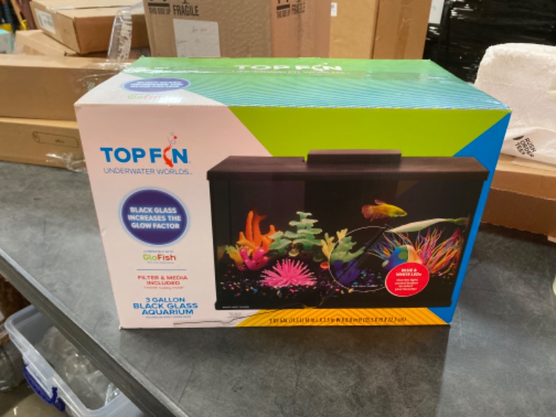 Photo 4 of Top Fin® LED Black Glass Aquarium