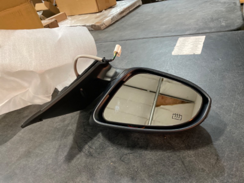 Photo 3 of Fit System Driver Side Mirror for Toyota Corolla, Black w/PTM Cover, w/Turn Signal, Foldaway, Heated Power Driver Side (LH)