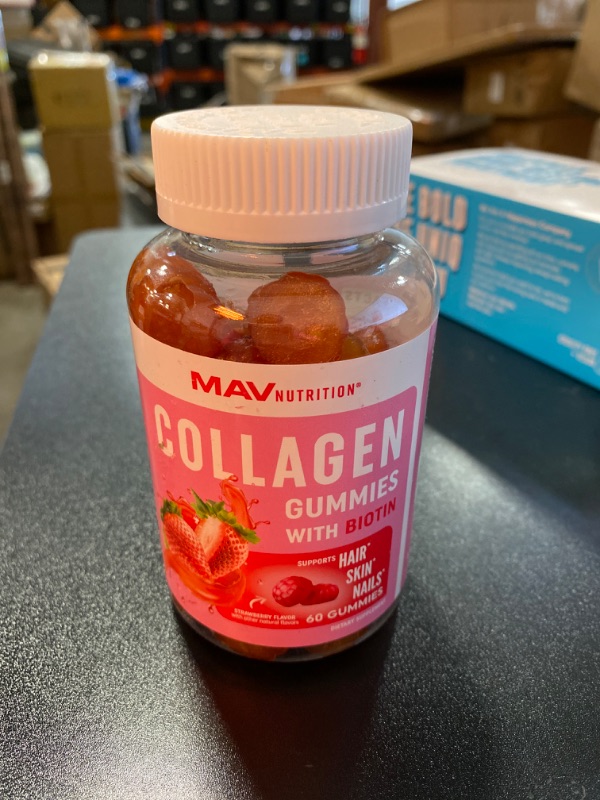 Photo 2 of Collagen Gummies for Women | 200mg Hydrolyzed Collagen + 2500mcg Biotin, with Vitamin C, E & Zinc | Anti Aging, Hair Growth, Skin, Strong Nails | Non-GMO Gummy Vitamin Supplements | 60 Count by ?MAV NUTRITION
