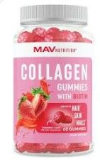 Photo 1 of Collagen Gummies for Women | 200mg Hydrolyzed Collagen + 2500mcg Biotin, with Vitamin C, E & Zinc | Anti Aging, Hair Growth, Skin, Strong Nails | Non-GMO Gummy Vitamin Supplements | 60 Count by ?MAV NUTRITION
