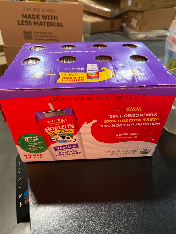 Photo 2 of Horizon Organic Shelf-Stable Low Fat milk Boxes, Vanilla, 8 oz., 12 Pack