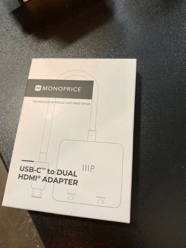 Photo 3 of Monoprice USB-C to Dual 4K HDMI Adapter (Dual 4K@60Hz) for Samsung Galaxy S9/S9+, MacBook Air2020-2018, MacBook/MacBook Pro2020 2019 2018 2017, iPad Pro 2018, Dell XPS13/15
