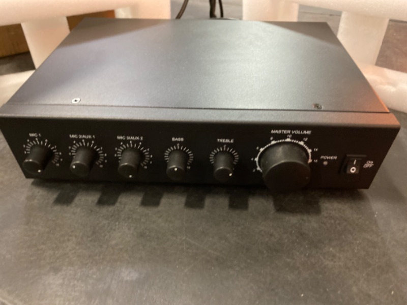 Photo 2 of Monoprice Commercial Audio 60W 3ch 100/70V Mixer Amp (No Logo)
