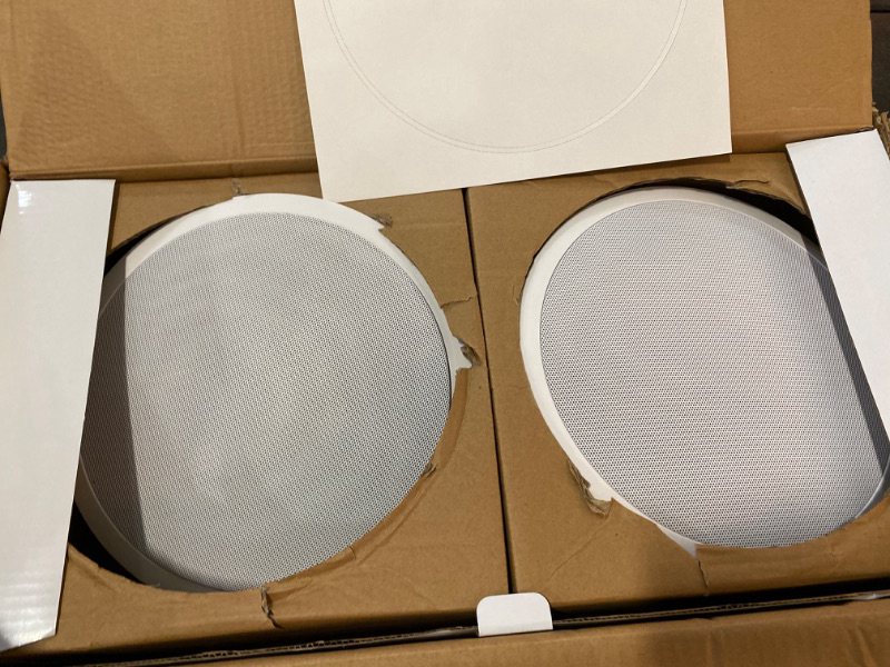 Photo 2 of Monoprice Caliber 2-Way Aramid Fiber In-Ceiling Speakers - 8 Inch With Titanium Tweeters and 15 Angled Drivers (Pair)