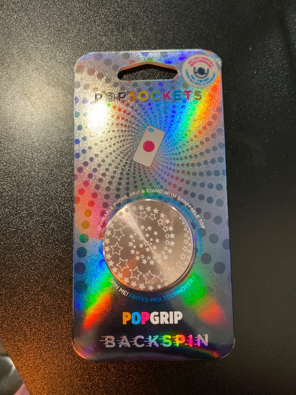 Photo 2 of PopSockets PopGrip Backspin: Swappable and Spinnable Grip for Phones and Tablets - Starry Eye