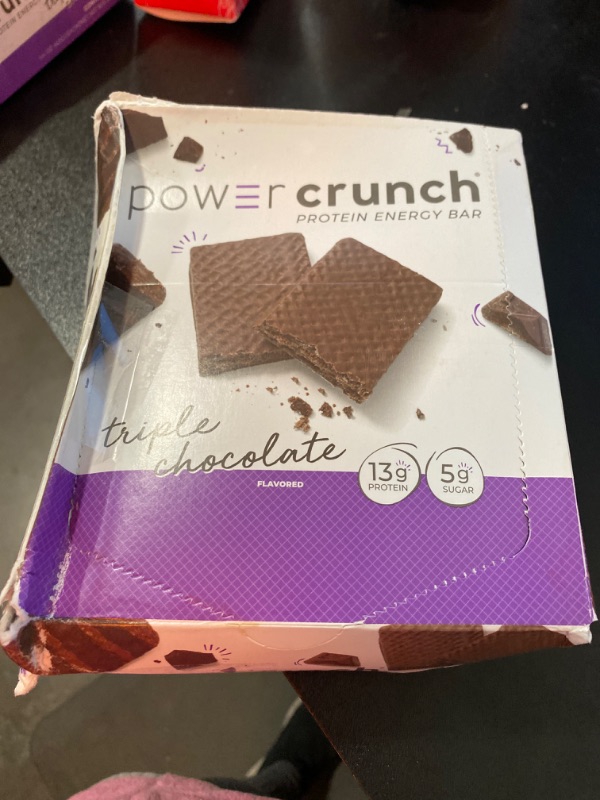 Photo 2 of Power Crunch Protein Energy Bars Triple Chocolate 12 Bars
