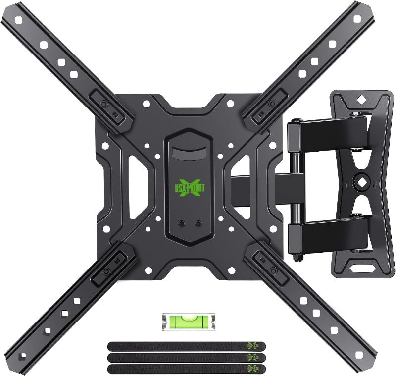 Photo 1 of USX Mount Full Motion TV Mount, Swivel Articulating Tilt TV Wall Mount for 26-55" LED, OLED, 4K TVs, TV Bracket Wall Mount with VESA 400x400mm Up to 77lbs, Perfect Center Design -XMM006-1
