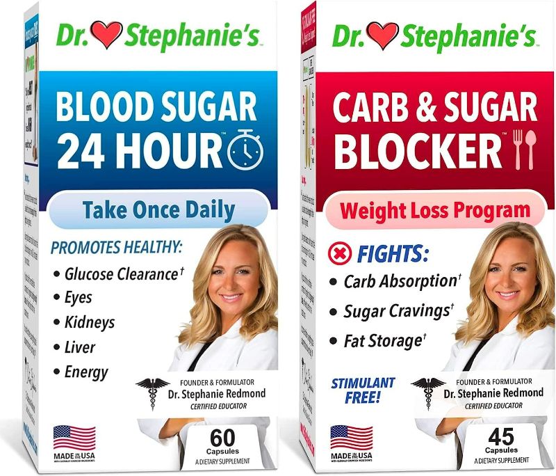 Photo 1 of Pharmaganics Dr. Stephanie's Bundle Pack - 24 Hour Support + Carb & Sugar Blocker - Daily Supplement
