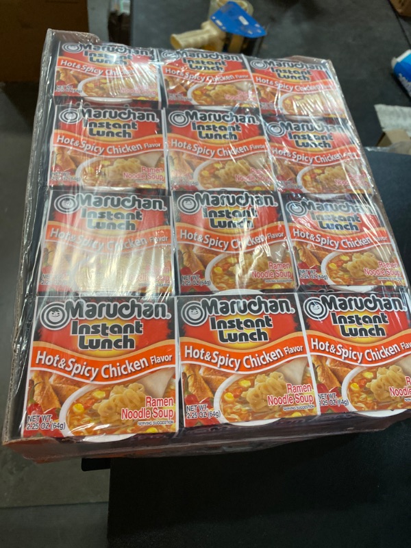 Photo 2 of Maruchan Instant Lunch Hot & Spicy Chicken Flavor, 2.25 Oz, Pack of 12 2.25 Ounce (Pack of 12) Hot & Spicy Chicken Instant Lunch