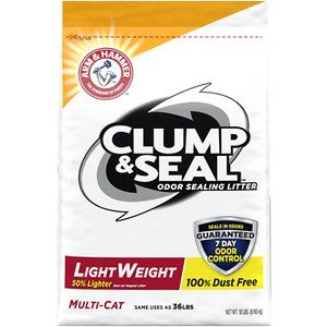 Photo 1 of Arm & Hammer Litter Clump & Seal Lightweight Scented Clumping Cat Litter, 18-lb Bag
