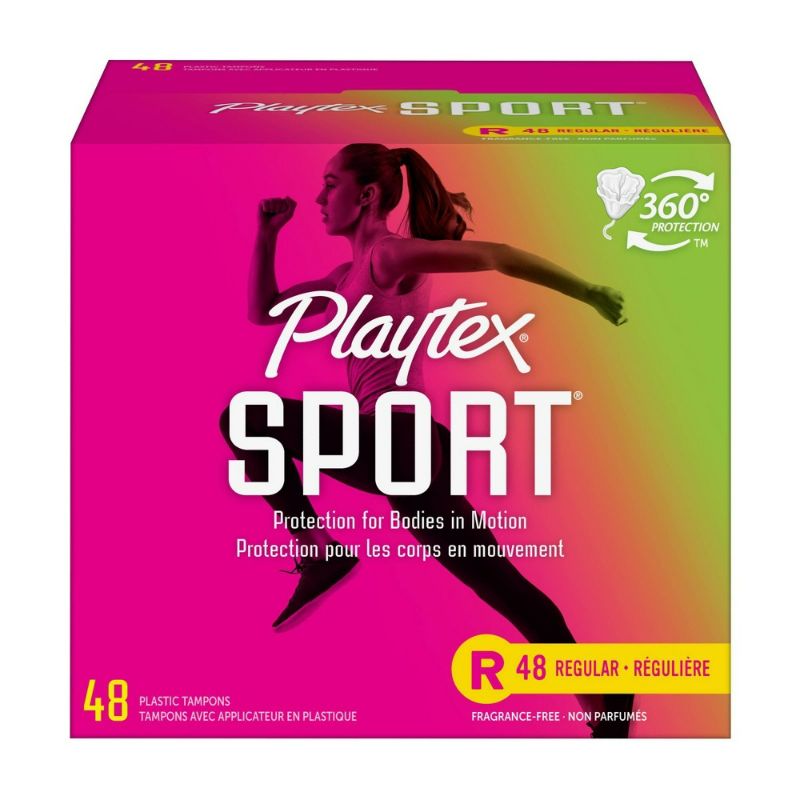 Photo 1 of Playtex Sport Unscented Plastic Tampons - Regular - 48ct
