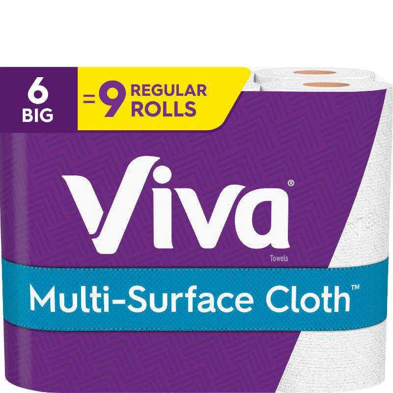 Photo 1 of Viva Multi-Surface Cloth Paper Towels, Choose-A-Sheet - Big Rolls, 6 count