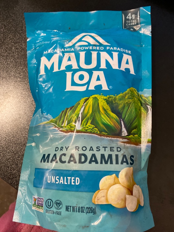 Photo 2 of Mauna Loa Premium Hawaiian Roasted Macadamia Nuts, Unsalted, 8 Oz Bag (Pack of 1), Multi Unsalted 8 Ounce