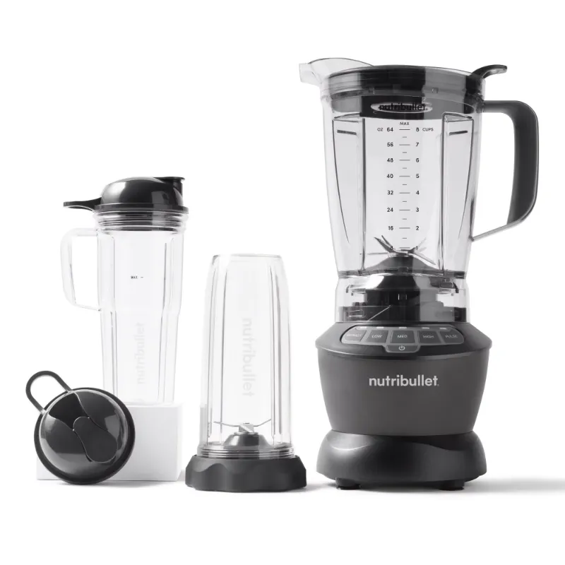 Photo 1 of Nutribullet 1200 Watts 64 oz. Full-Size Blender Combo NBF50500, Dark Gray.