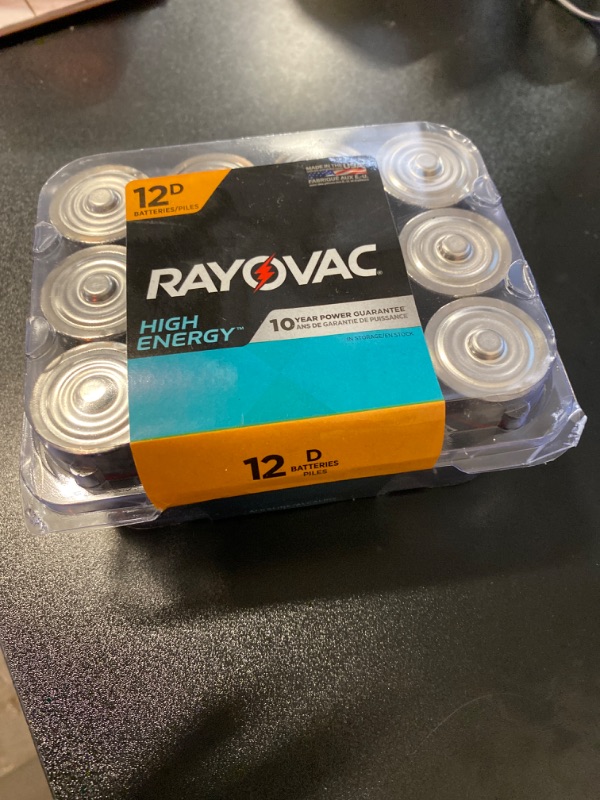 Photo 2 of Rayovac High Energy Alkaline, D Batteries, 12 Count