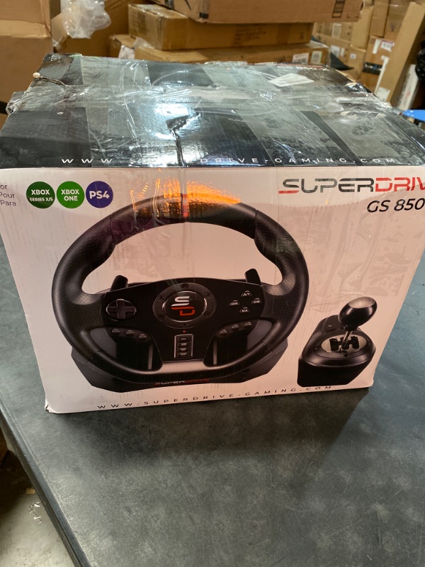 Photo 5 of Superdrive - GS850-X racing steering wheel with manual shifter, 3 pedals, paddle shifters for Xbox Serie X/S, PS4, Xbox One, (programmable)
