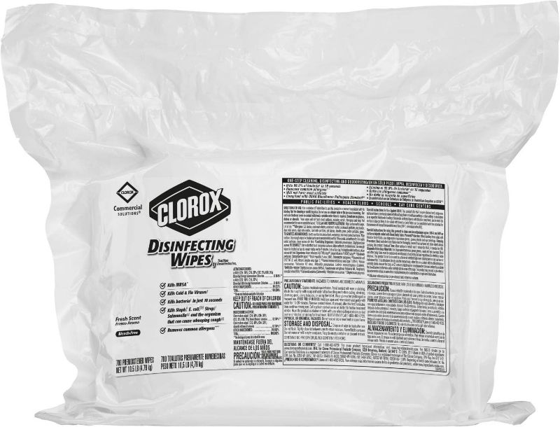 Photo 1 of CloroxPro Disinfecting Wipes, Clorox Healthcare Cleaning and Industrial Cleaning, Clorox Disinfectant, Fresh Scent, 700 Count 

