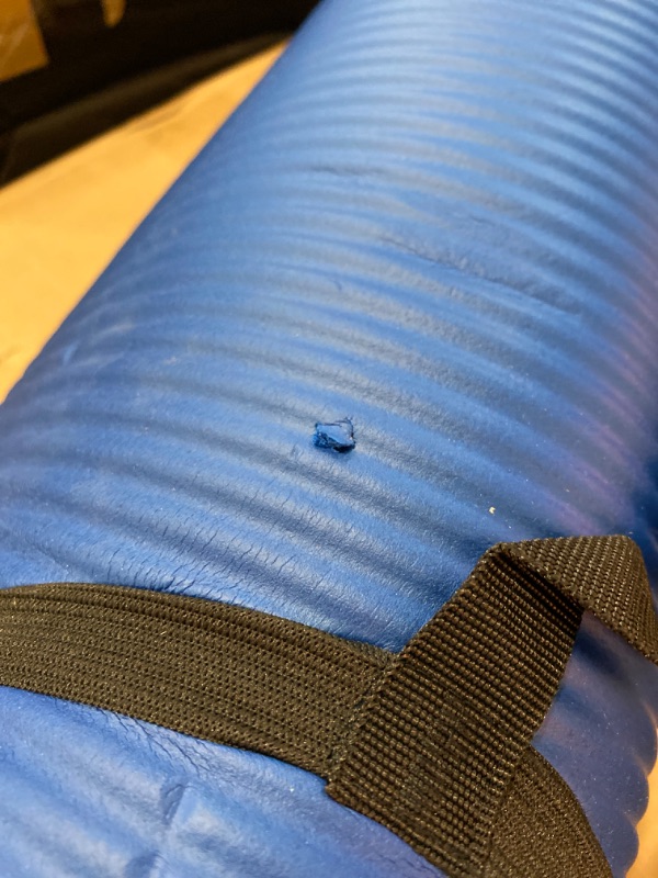 Photo 2 of Amazon Basics 1/2-Inch Extra Thick Exercise Yoga Mat Blue Yoga Mat