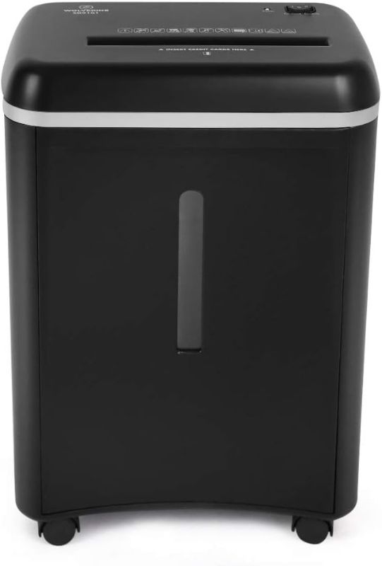 Photo 1 of WOLVERINE 8-Sheet Super Micro Cut High Security Level P-5 Ultra Quiet Paper/Credit Card Home Office Shredder with 4.5 gallons Pullout Waste Bin SD9101 (Black)

