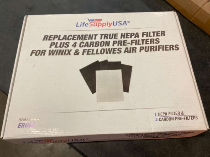 Photo 2 of LifeSupplyUSA True HEPA Plus 4 Carbon Replacement Filters for Winix 115115 Size 21