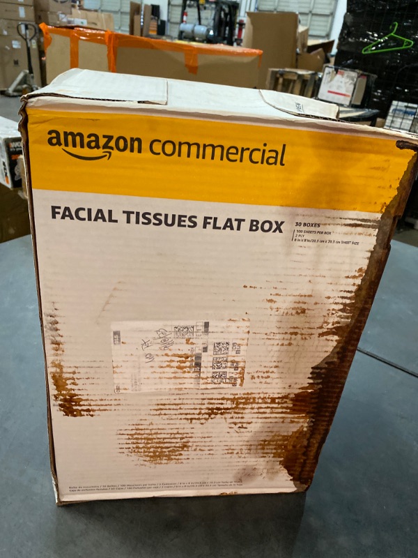 Photo 2 of AmazonCommercial 2-Ply White Flat Box Facial Tissue|Bulk for Business|FSC Certified|100 Sheets per Box (30 Boxes )(8" x 8" Sheet) Flat Box ( 30 Boxes)