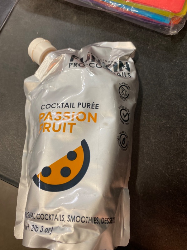 Photo 2 of Funkin Passion Fruit Puree | Real Fruit, Two Ingredient, Natural Mixer for Cocktails, Drinks, Smoothies | Vegan, Non-GMO, Gluten-Free (2.2 lbs)