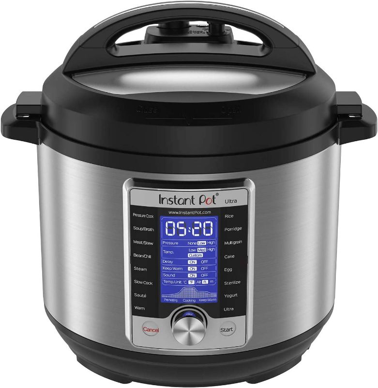 Photo 1 of 
Instant Pot Ultra, 10-in-1 Pressure Cooker, Slow Cooker, Rice Cooker, Yogurt Maker, Cake Maker, Egg Cooker, Sauté, and more, Includes App With Over 800...
Size:6QT