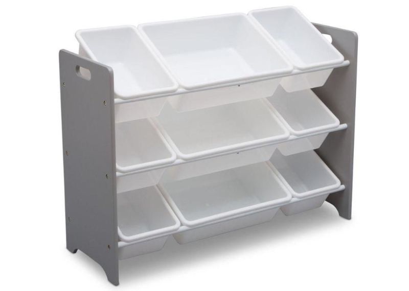 Photo 1 of Delta Children MySize 9 Bin Plastic Toy Organizer - Gray with White Bins