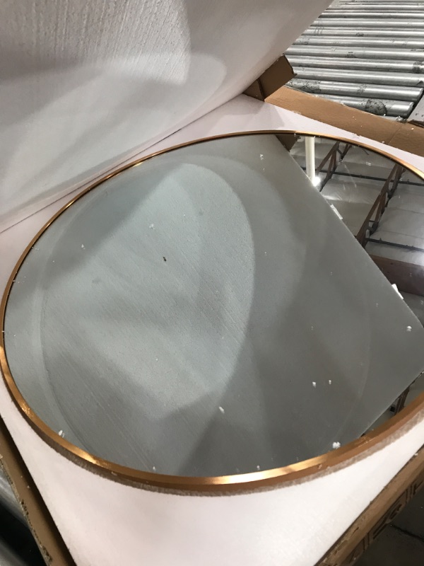 Photo 2 of 31.5" Round**NeuType Round Mirror Metal Framed Wall-Mounted Mirror Hanging Mirror for Bathroom, Washroom, Bedroom, Living Room 