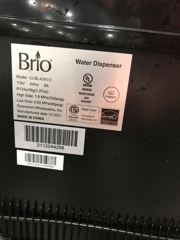 Photo 4 of Brio Bottom Loading Water Cooler Water Dispenser – Essential Series - 3 Temperature Settings - Hot, Cold & Cool Water - UL/Energy Star Approved