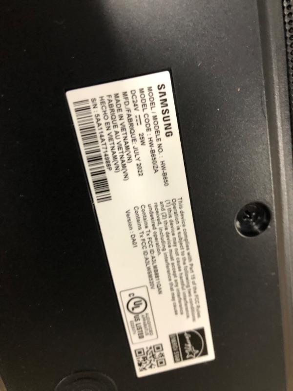 Photo 1 of MISSING POWERCORDS/REMOTE***SAMSUNG HW-B650 3.1ch Soundbar w/Dolby 5.1 DTS Virtual:X, Bass Boosted, Built-in Center Speaker, Bluetooth Multi Connection, Voice Enhance & Night Mode, Subwoofer Included, 2022
