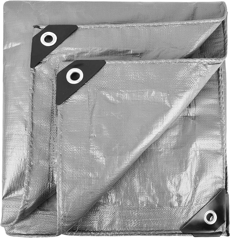 Photo 1 of *** LARGE *** Heavy Duty Waterproof Tarp, Silver/Grey 
