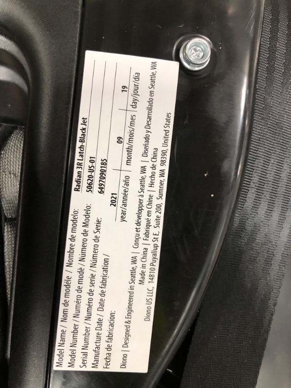 Photo 3 of Diono Radian 3R, 3-in-1 Convertible Car Seat, Rear Facing & Forward Facing, 10 Years 1 Car Seat, Slim Fit 3 Across, Jet Black Radian 3R Fits 3 Across Black Jet