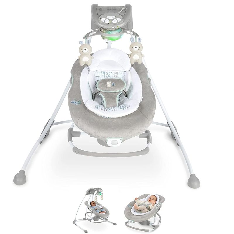 Photo 1 of ***PARTS ONLY*** Ingenuity InLighten 2-in-1 Baby Swing & Rocker - Vibrations, Nature Sounds, Swivel Infant Seat, Light Up Motorized Mobile - Spruce
