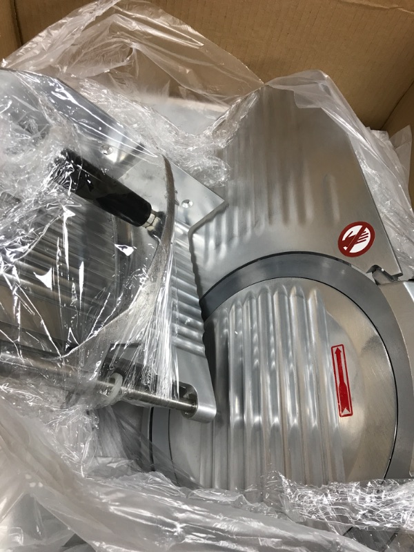 Photo 1 of *** UNABLE TO TEST *** VEVOR Commercial Meat Slicer, 10 inch Electric Food Slicer, 240W Frozen Meat Deli Slicer, Premium Chromium-plated Steel Blade Semi-Auto Meat Slicer For Commercial and Home use
