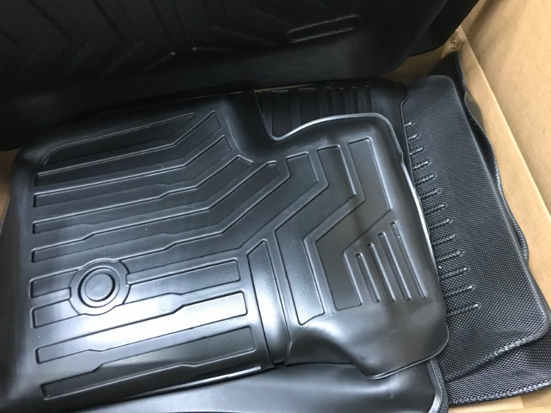 Photo 4 of (6 Pack) Tesla Model Y Floor Mats 2023 2022 2021 2020 3D Full Cover Front Rear Trunk Mats Custom Fits Floor Liners for Tesla Model Y Accessories All-Weather Protect Rear Cargo Liner Mats Model Y ?6 Pack?Floor+Cargo+Trunk Mats