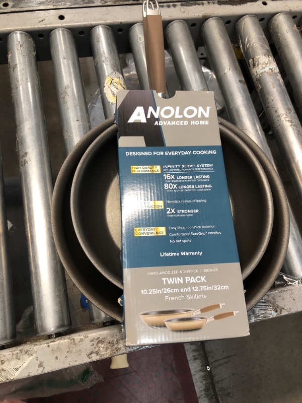 Photo 2 of *** NEW ***
Anolon Advanced Home Hard-Anodized Nonstick Skillets (2 Piece Set- 10.25-Inch & 12.75-Inch, Bronze) Skillet Set