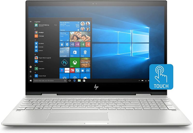 Photo 1 of HP Envy X360 2-in-1 15.6" FHD Touchscreen Laptop, Intel Core i7-1165G7, 16GB RAM, 512GB PCIe SSD, Backlit Keyboard, Iris Xe Graphics, B&O Audio, Windows11, Silver, 32 USB Card GB
