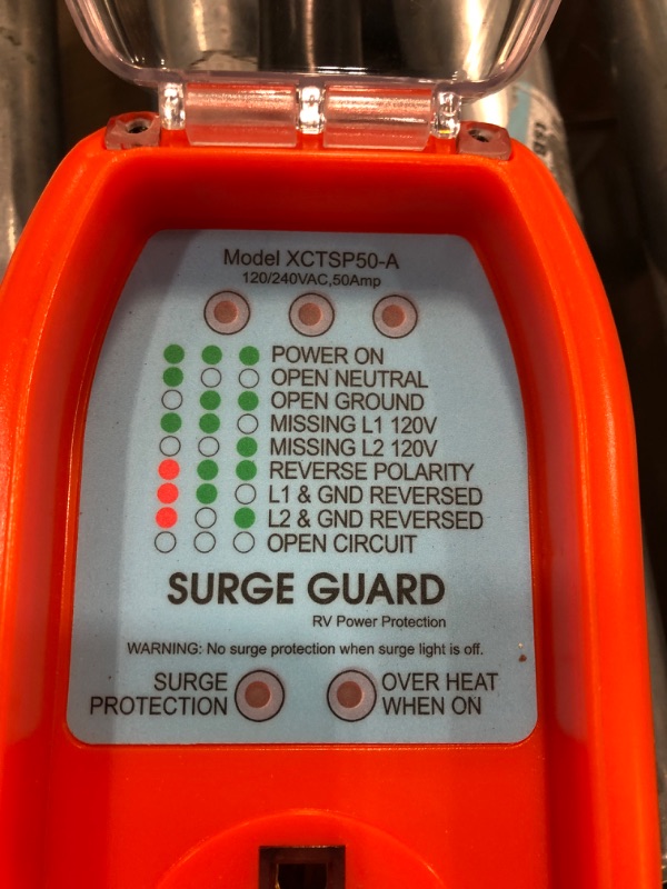 Photo 2 of iHomayee RV Surge Protector 50 Amp Waterproof, RV Circuit Analyzer with Integrated Surge Protection, 4200 Joules/UL Listed, Portable Power Defender
