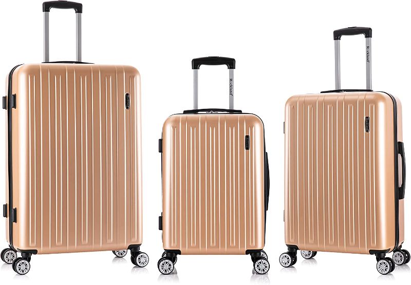 Photo 1 of 
Rockland Paris Hardside Luggage with Spinner Wheels, Champagne, 3-Piece Set