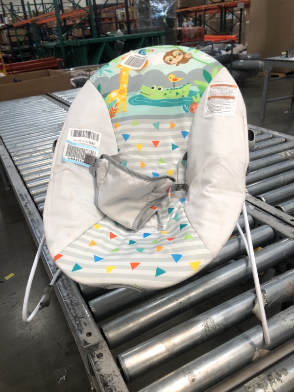 Photo 2 of Bright Starts Safari Fun Vibrating Baby Bouncer with Toy bar
