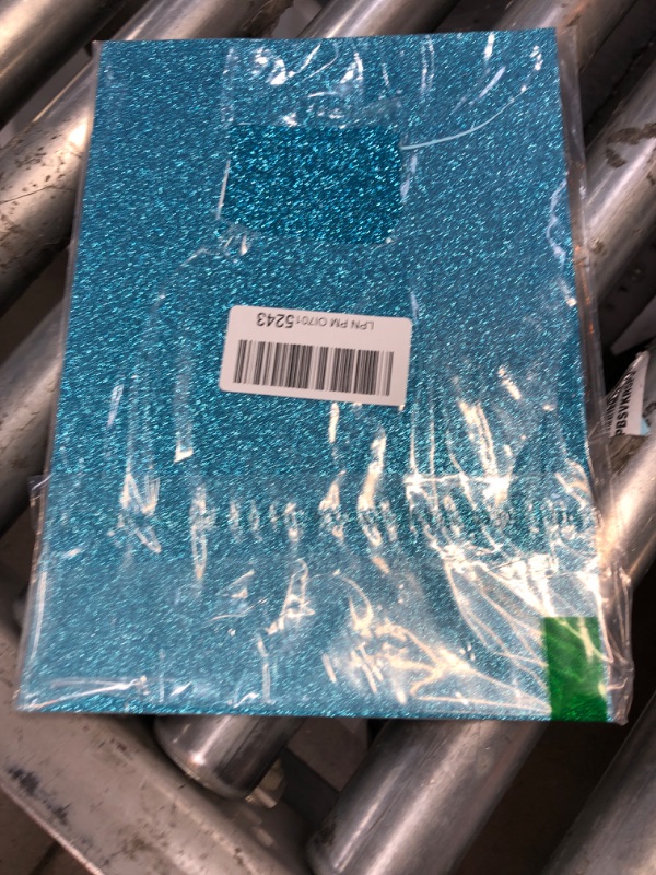 Photo 2 of YZH Crafts Glitter Cardstock Paper,No-Shed Shimmer Glitter Paper,10 Sheets, DIY Party Deco, 8 Inch X 12 Inch, A4 Size (Turquoies)