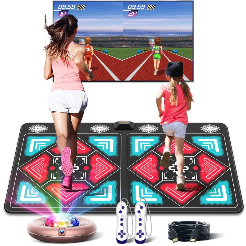 Photo 1 of **MAT ONLY** FWFX DANCE MAT FOR KIDS AND ADULTS - ELECTRONIC DANCE MATS WITH HD CAMERA, DOUBLE USER WIRELESS DANCING MAT, EXERCISE & FITNESS DANCE PAD GAME FOR TV, GIFTS FOR GIRLS BOYS AGES 6+
