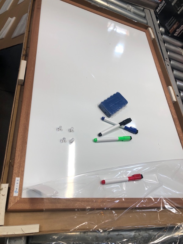 Photo 2 of Magnetic Whiteboard for Wall, 36" X 24", Dry Erase White Board with Natural Wood Frame for Home, Office, School… 36"X24"